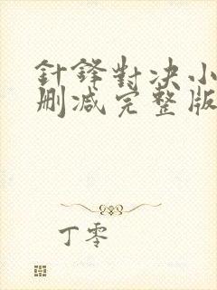 针锋对决小说无删减完整版