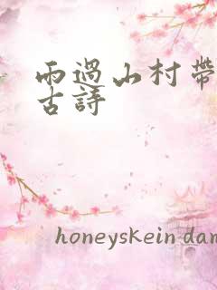 雨过山村带拼音古诗