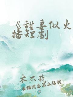 《甜妻似火》热播短剧