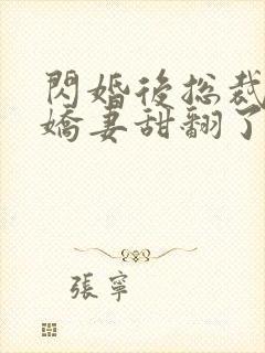 闪婚后总裁农村娇妻甜翻了