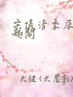宋仪清季辰寅笔趣阁