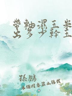 带轴湿玉米一斤出多少干玉米粒