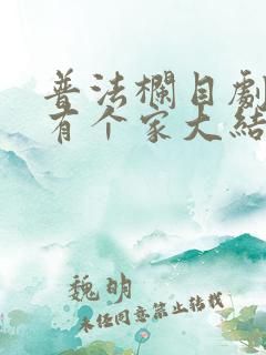 普法栏目剧我想有个家大结局