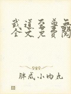 武道至尊无弹窗全文免费阅读