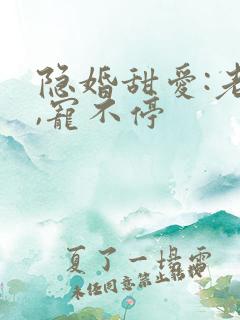 隐婚甜爱:老公,宠不停