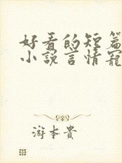 好看的短篇完结小说言情宠文