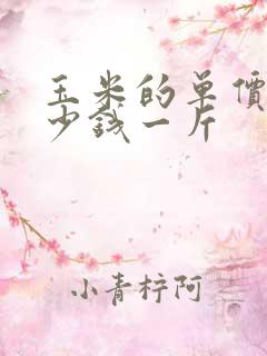 玉米的单价是多少钱一斤