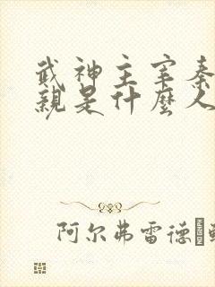 武神主宰秦尘父亲是什么人