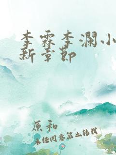 李霖李澜小说最新章节