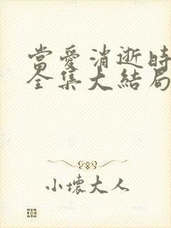当爱消逝时短剧全集大结局