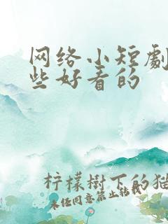 网络小短剧有哪些好看的