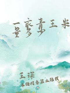 一亩青玉米能产量多少