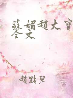 苏媚赵大宝阅读全文