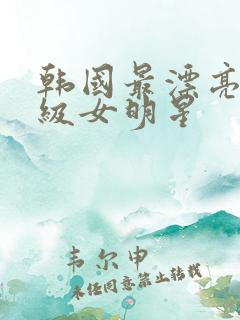 韩国最漂亮的三级女明星