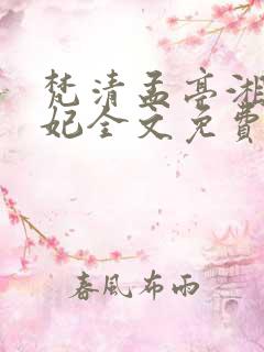 梵清孟亭湘阮贵妃全文免费阅读