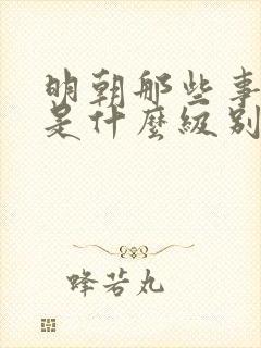 明朝那些事作者是什么级别