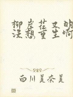 柳岸花又明我真没想重生啊完整版