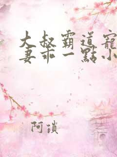 大叔霸道宠小甜妻乖一点小说免费阅读