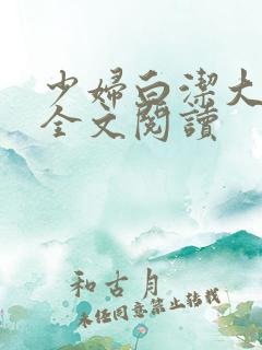 少妇白洁大团结全文阅读
