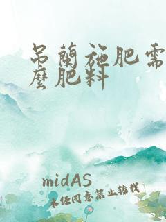 吊兰施肥需施什么肥料