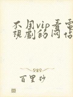 不用vip看电视剧的网站