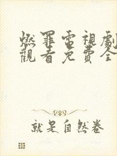 燃罪电视剧在线观看免费全集