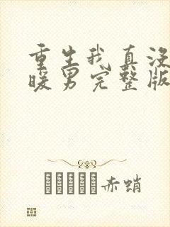 重生我真没想当暖男完整版