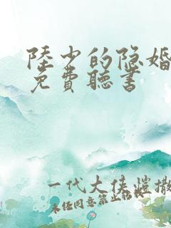 陆少的隐婚罪妻免费听书