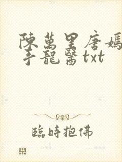 陈万里唐嫣然妙手龙医txt