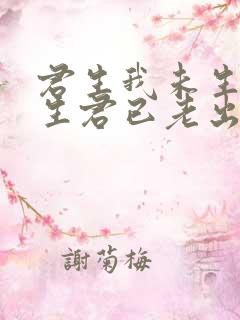 君生我未生,我生君已老出自哪里