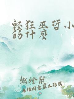 轻狂巫哲小说讲的什么
