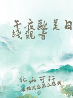 午夜欧美日韩在线观看