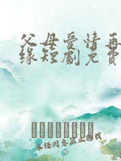 父母爱情再续前缘短剧免费观看