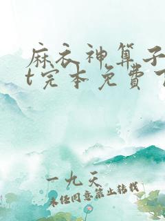 麻衣神算子txt完本免费下载