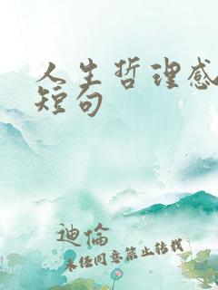 人生哲理感悟的短句
