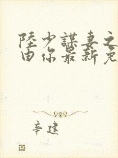 陆少谋妻之婚不由你最新免费阅读