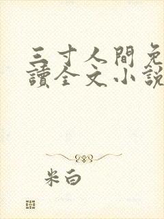 三寸人间免费阅读全文小说