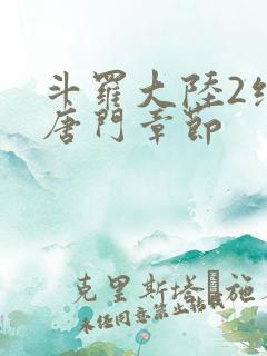 斗罗大陆2绝世唐门章节