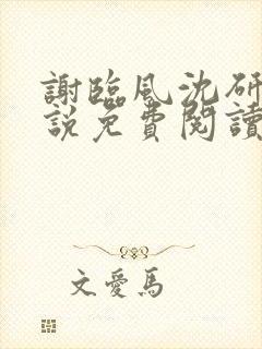 谢临风沈研卿小说免费阅读