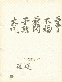太子爷不爱我那我就闪婚了结局