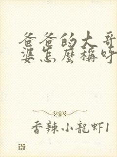爸爸的大哥的老婆怎么称呼