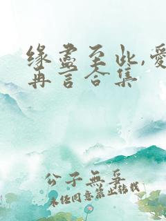 缘尽至此,爱不再言合集