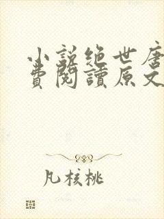 小说绝世唐门免费阅读原文