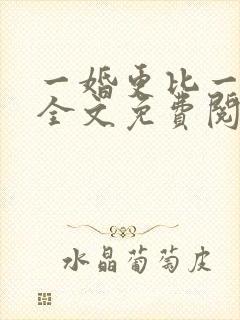 一婚更比一婚高全文免费阅读小说