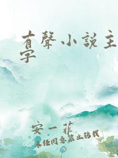 有声小说主播名字