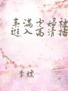 丰满少妇被猛烈进入高清播放