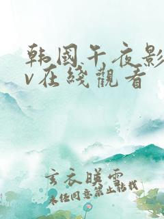韩国午夜影院av在线观看