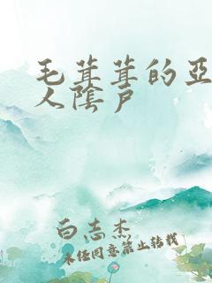 毛茸茸的亚洲女人阴户