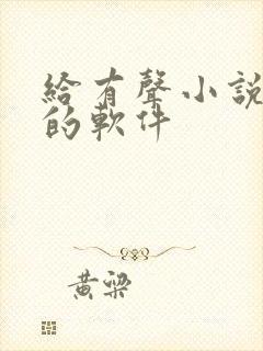 给有声小说配音的软件