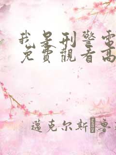 我是刑警电视剧免费观看高清